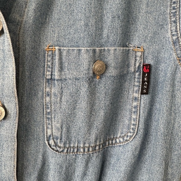 Gloria Vanderbilt - Denim Short Sleeve Dress/Romper - Size M - Perfect Condition - Picture 6 of 7